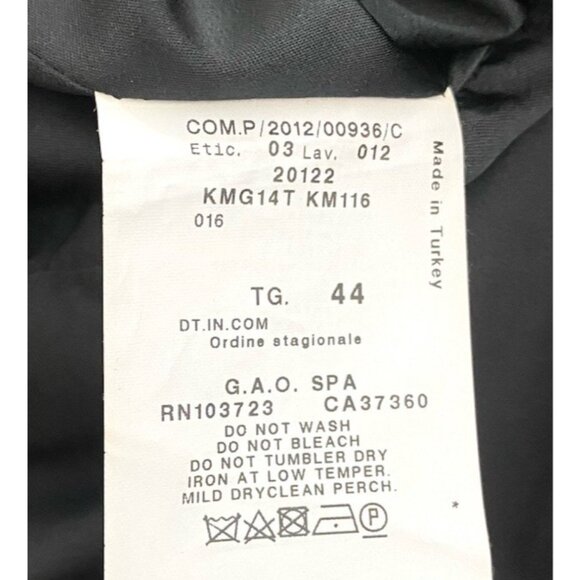 Armani Collezioni Womens Black Silver Metallic Abstract Statement Blazer Size 8 - Picture 6 of 7